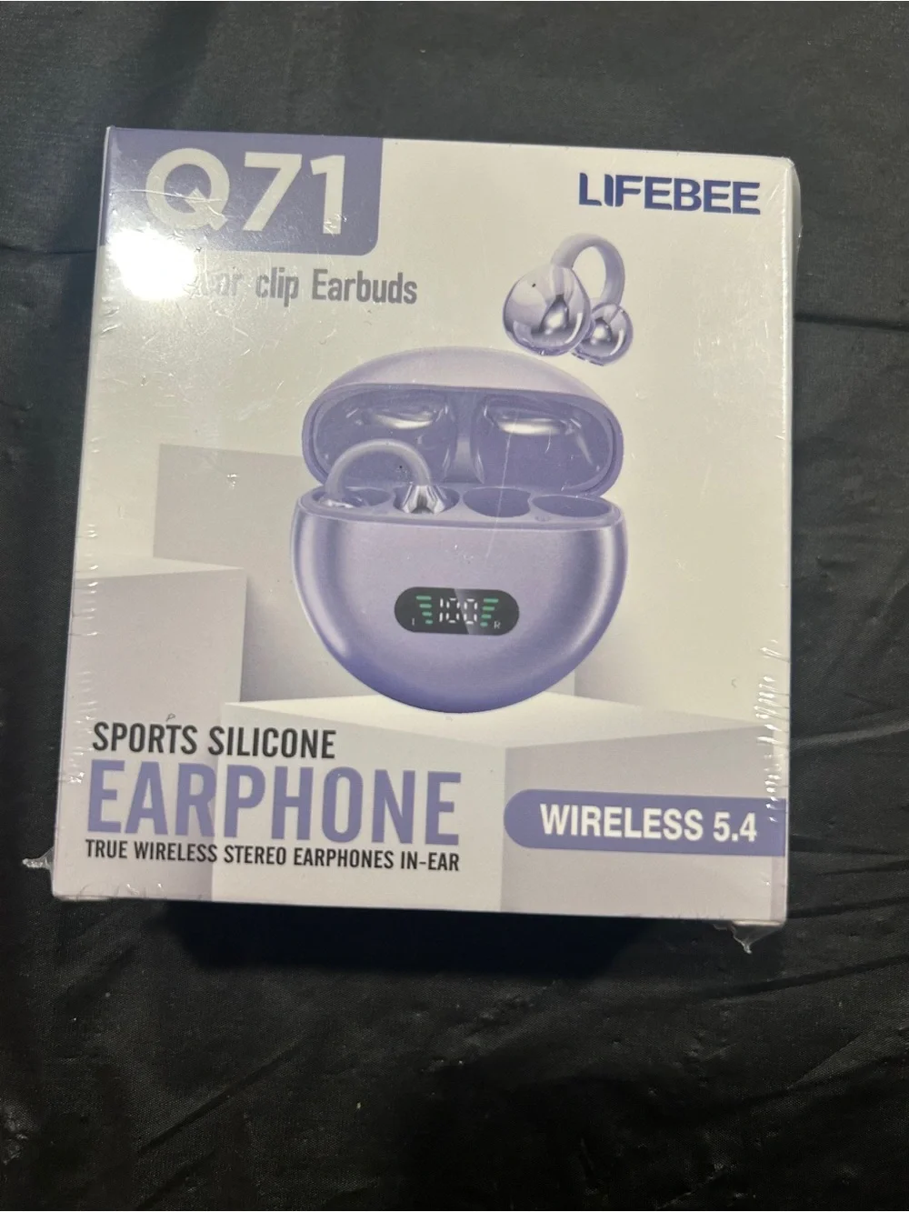Q71 Purple Wireless Earbuds - Sports Silicone Earphones